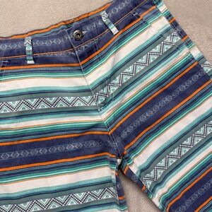 Carbon Shorts Men's 30 Multicolor Aztec 11"‎ Inseam Hipster Streetwear Chino